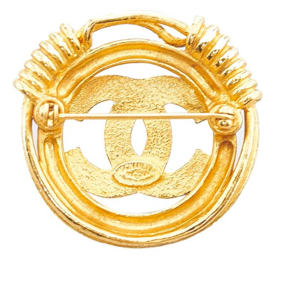 CHANEL coco mark brooch gold plated ladies - Picture 2 of 3